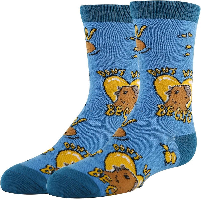 ooohyeah Kid's Novelty Cute Animals Crew Socks, Funny Crazy Silly Cool Casual Dress Socks for Boy and Girl, Size 1-5 - Image 1